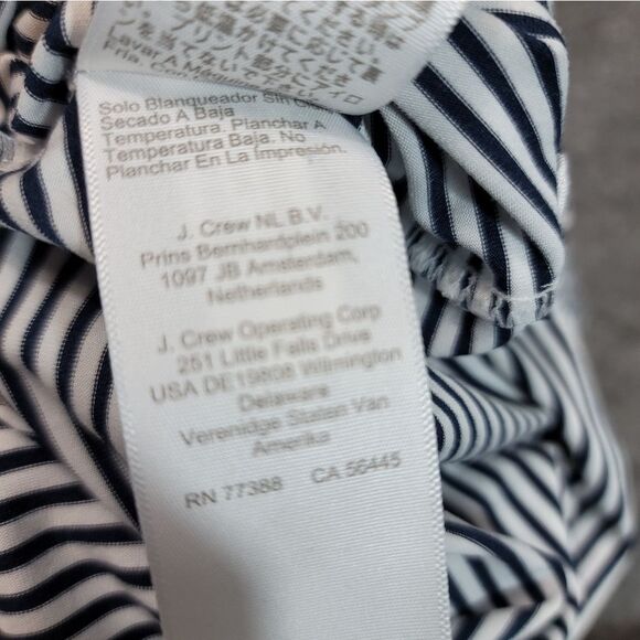 J. Crew Performance Golf Polo Shirt Mens Size L White Black Striped Short Sleeve - Picture 10 of 10